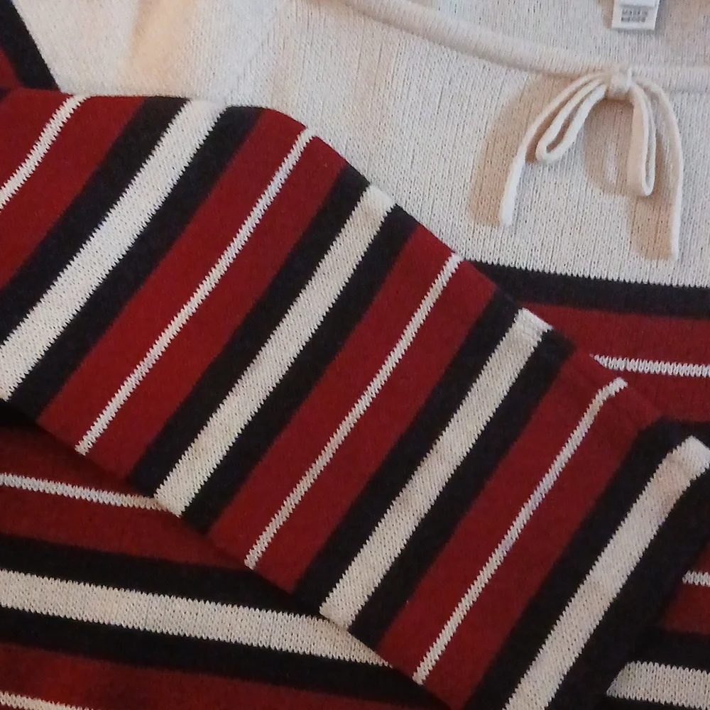 St. John Sport By Marie Gray Striped Vintage Sweater